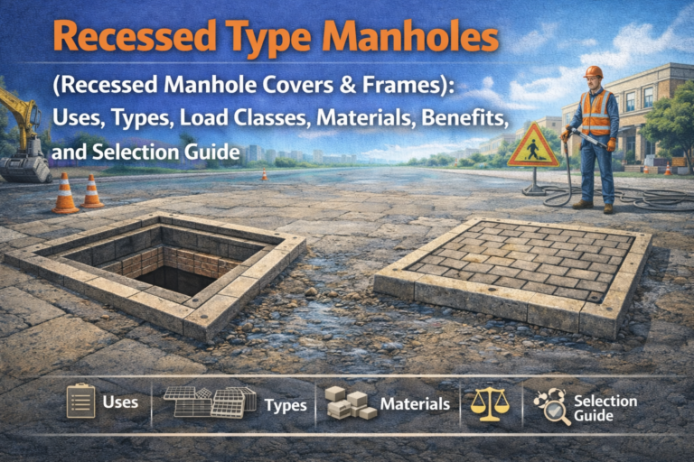 Recessed Type Manholes (Recessed Manhole Covers & Frames): Uses, Types, Load Classes, Materials, Benefits, and Selection Guide