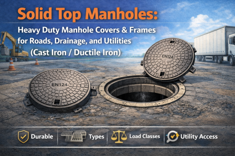 Solid Top Manholes: Heavy Duty Manhole Covers & Frames for Roads, Drainage, and Utilities (Cast Iron / Ductile Iron)
