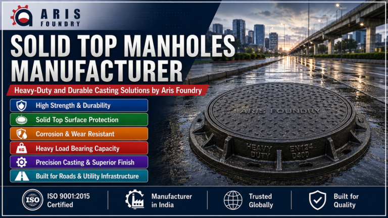 Solid Top Manholes Manufacturer: Heavy-Duty and Durable Casting Solutions by Aris Foundry